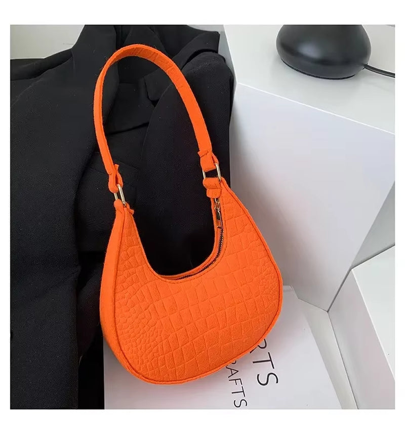 Mini Temperament Ladies Bag 2025 Trend Korean Version of the Summer New Stone Pattern Underarm Bag Casual Shoulder Handbag