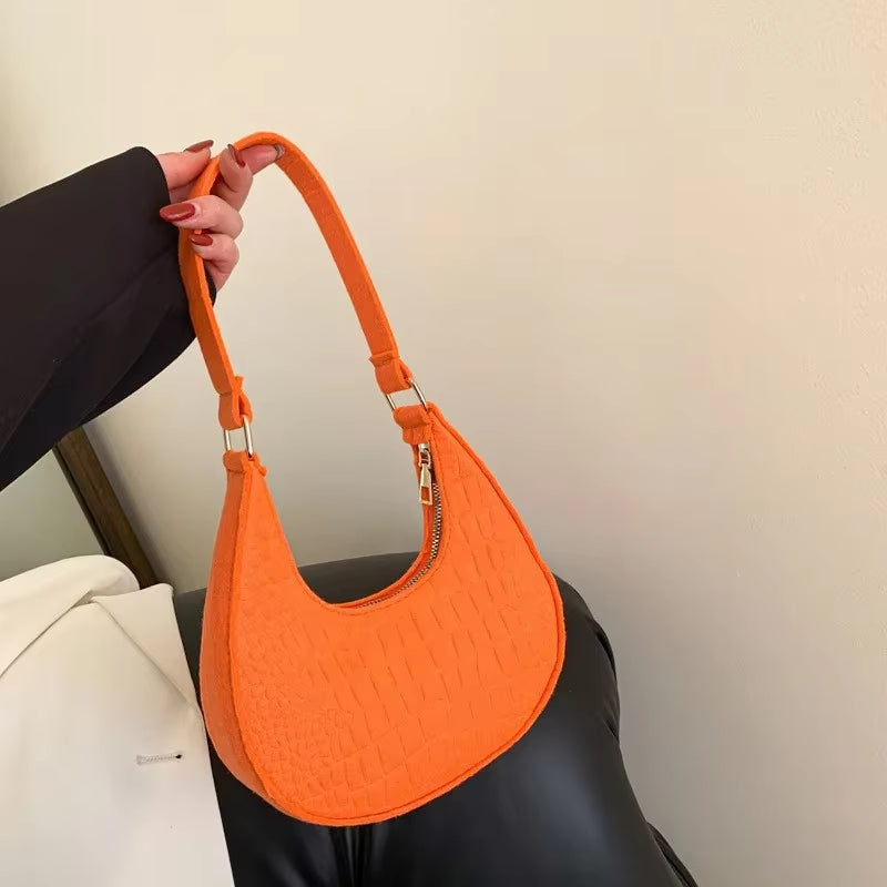 Mini Temperament Ladies Bag 2025 Trend Korean Version of the Summer New Stone Pattern Underarm Bag Casual Shoulder Handbag